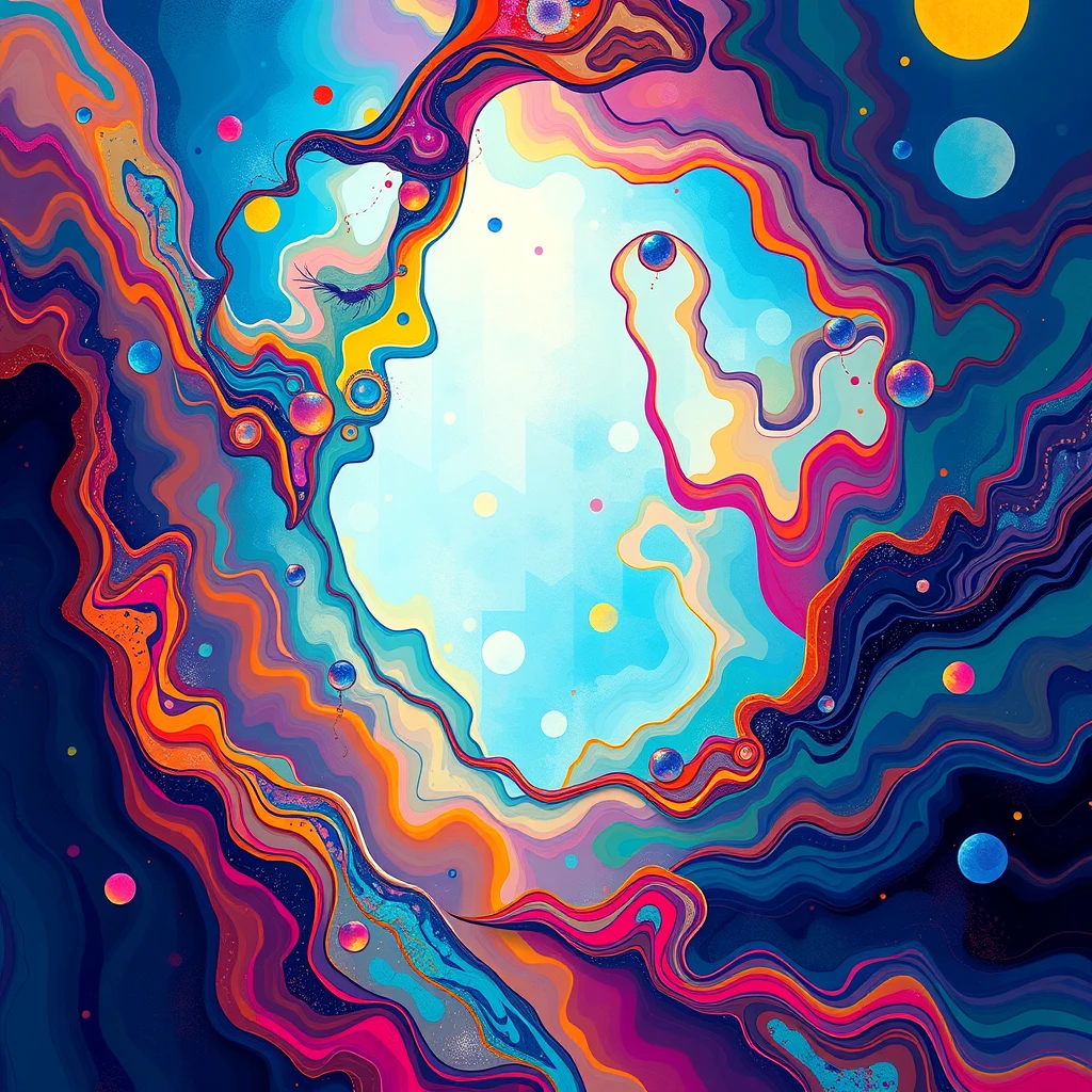 abstract emotional journey illustration