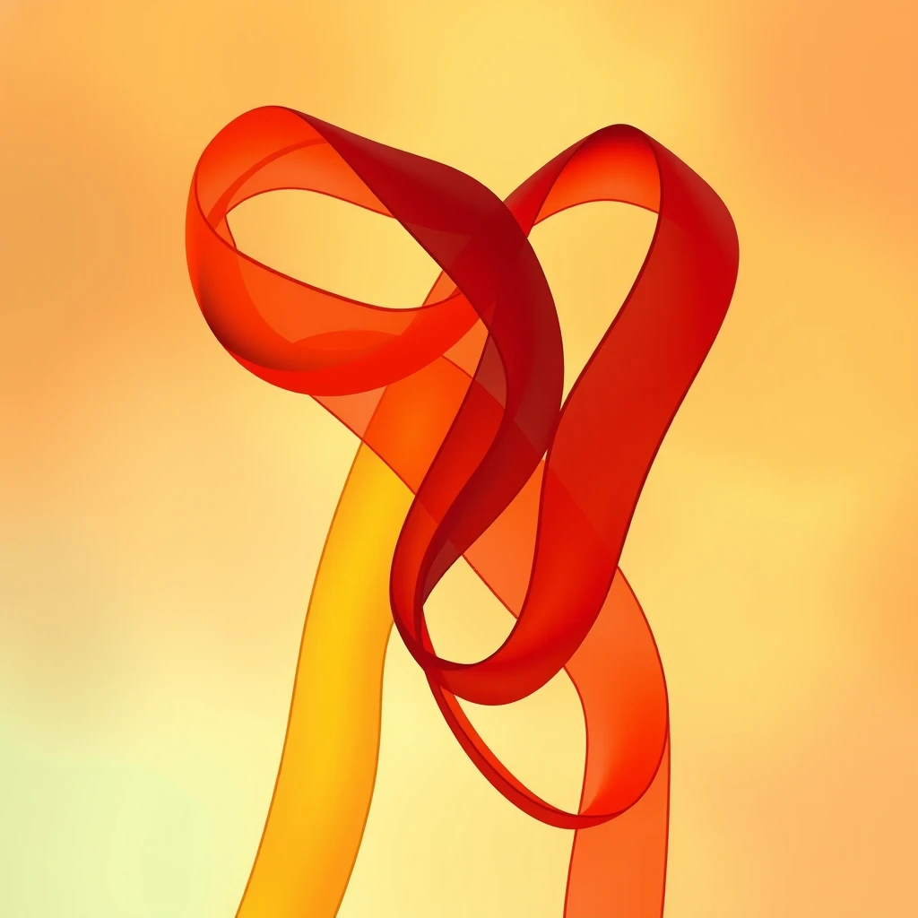 Abstract representation of emotional bonds in relationships, showcasing intertwining ribbons symbolizing connection and affirmation