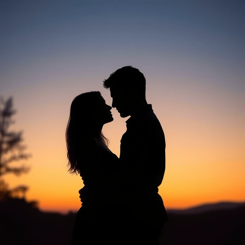 Intimate moment between a couple sharing authentic chemistry through subtle body language and natural connection