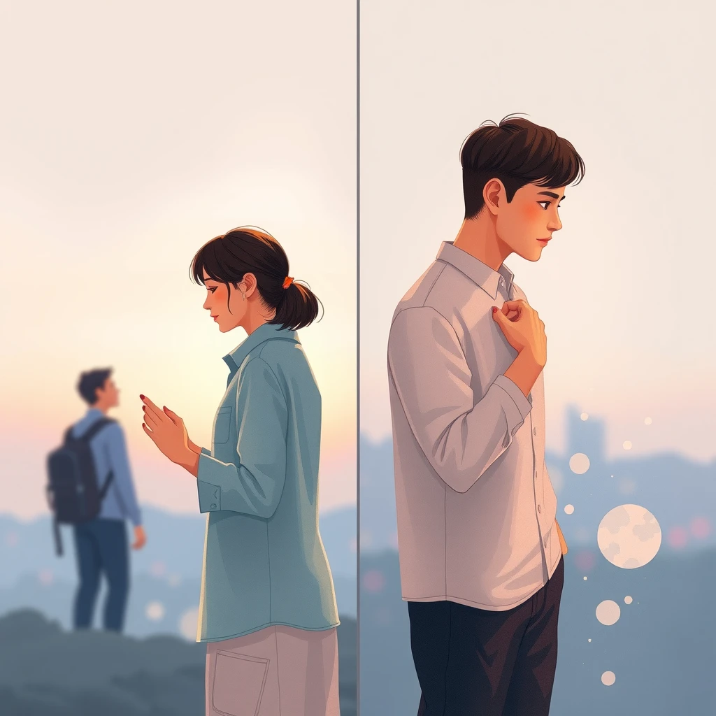 Artistic illustration capturing the emotional journey between first and second dates, highlighting the balance of timing and connection