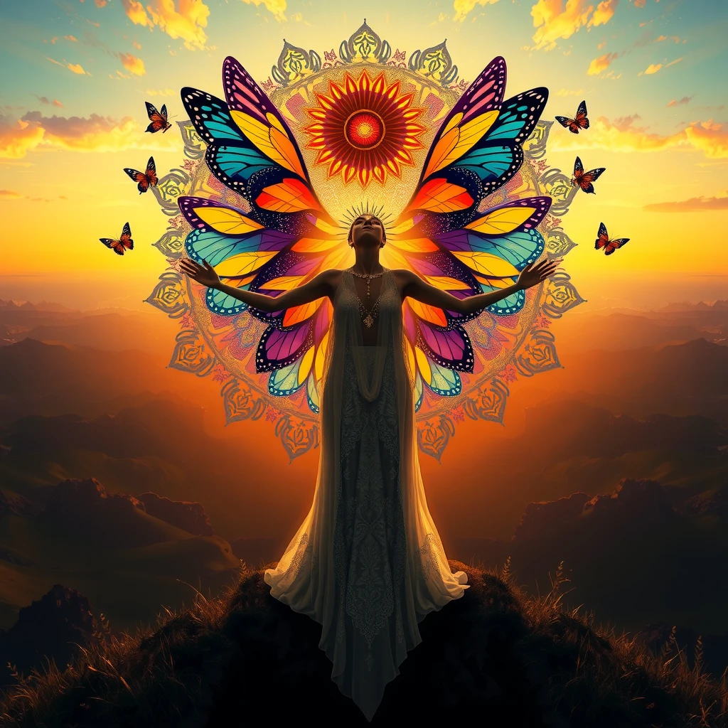 Artistic illustration depicting personal transformation and inner peace through self-discovery