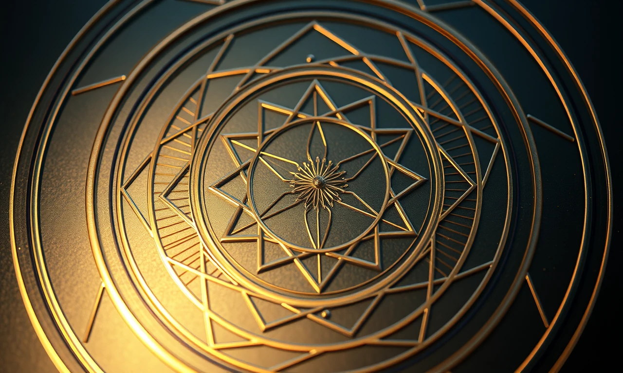 Sacred geometric pattern illustrating seven interconnected relationship dimensions through elegant circular forms