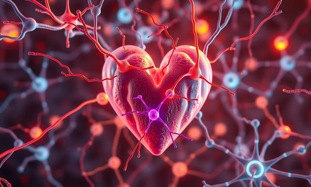 Neural pathways forming a heart shape, illustrating the science of attachment and relationship timing