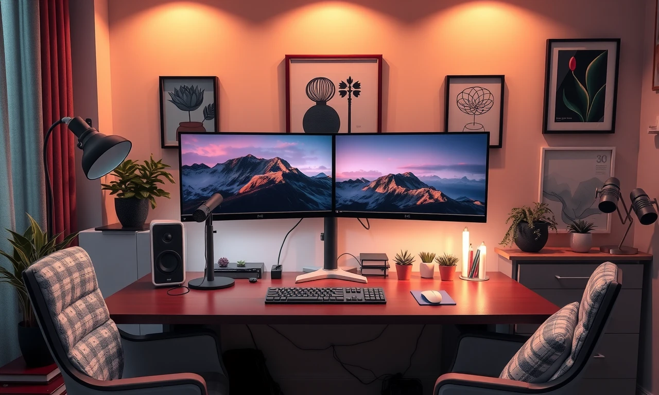 Professional home office environment designed for creating meaningful connections through thoughtful preparation and attention to detail