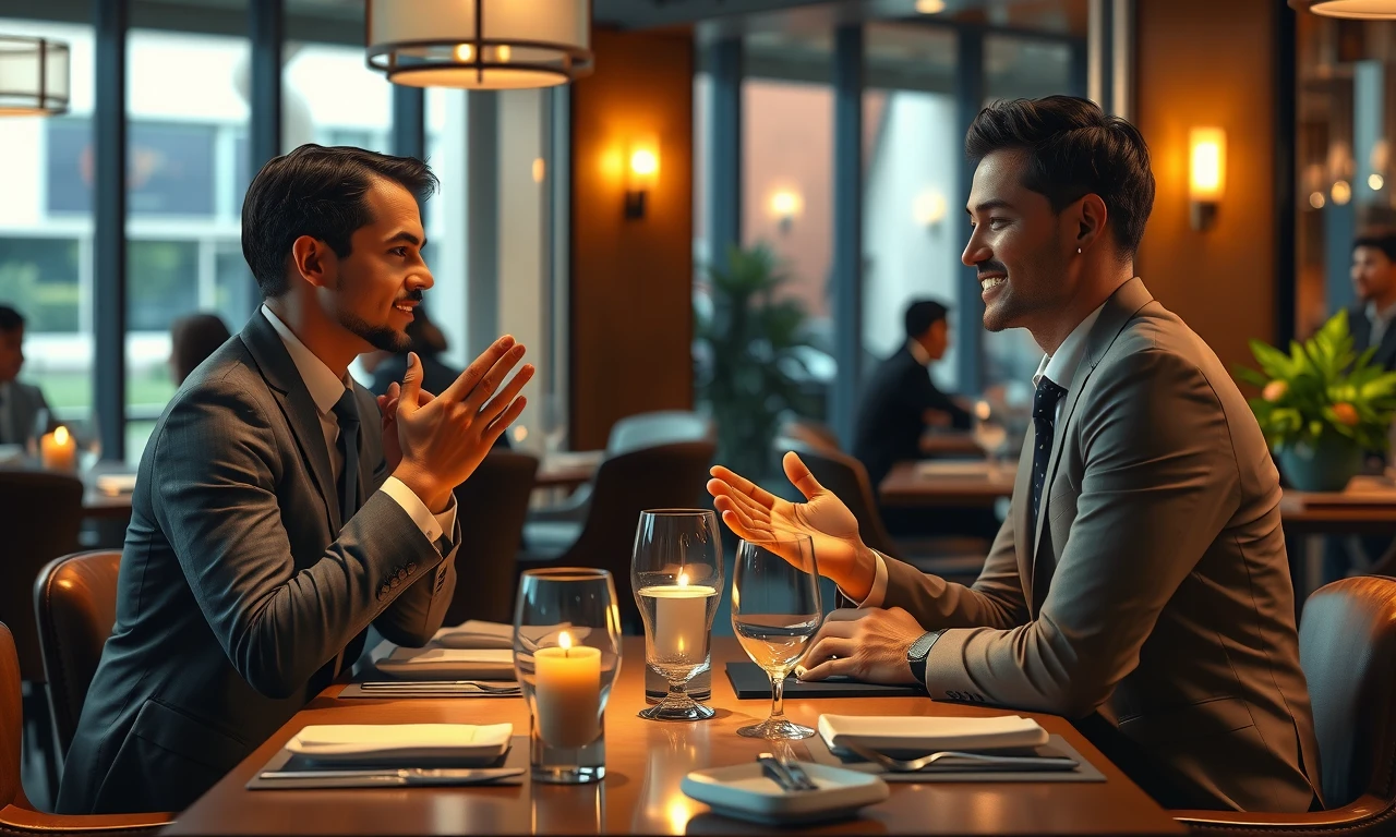 Professional displaying confident yet approachable body language during first meeting, highlighting positive social interaction techniques