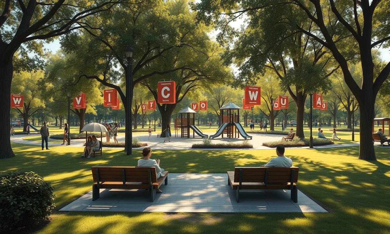 Welcoming park environment showcasing ideal spaces for meaningful first encounters and natural interactions