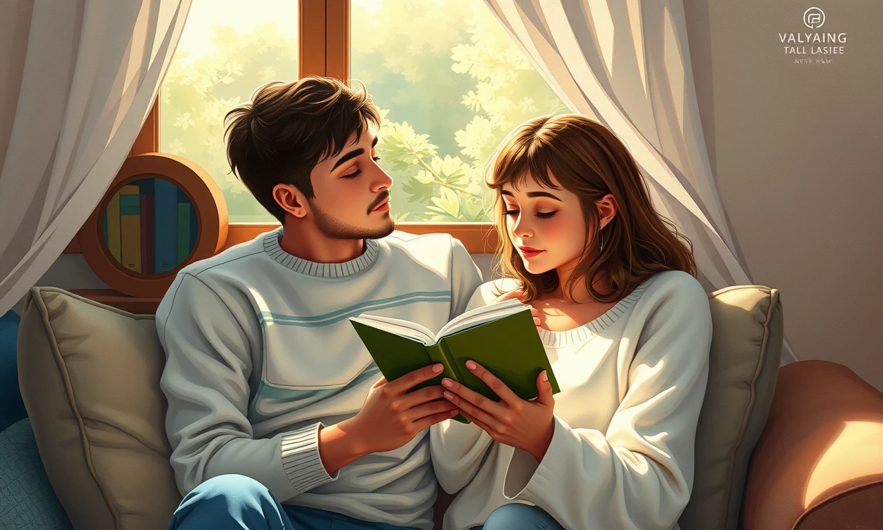 Artistic illustration depicting an intimate moment of connection between two individuals sharing quiet time, emphasizing trust and emotional safety