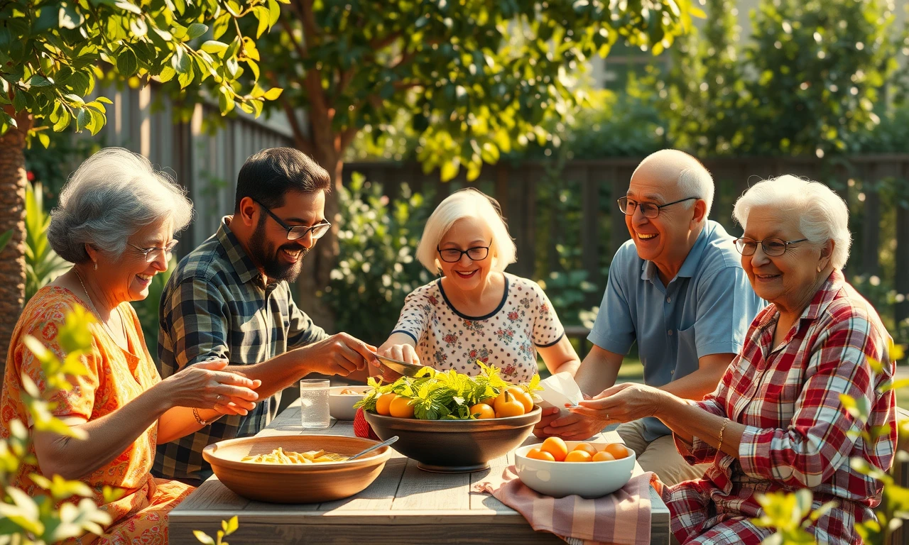 Authentic multi-generational connections flourishing through natural interactions and shared experiences