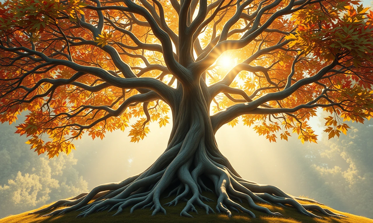 Symbolic tree illustrating growth, transformation, and balance in young adult relationships