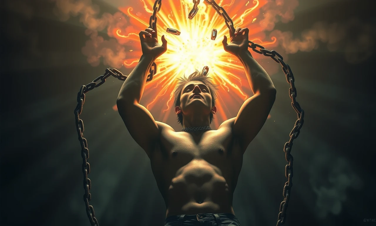 Symbolic image of breaking free from narcissistic manipulation and reclaiming personal power