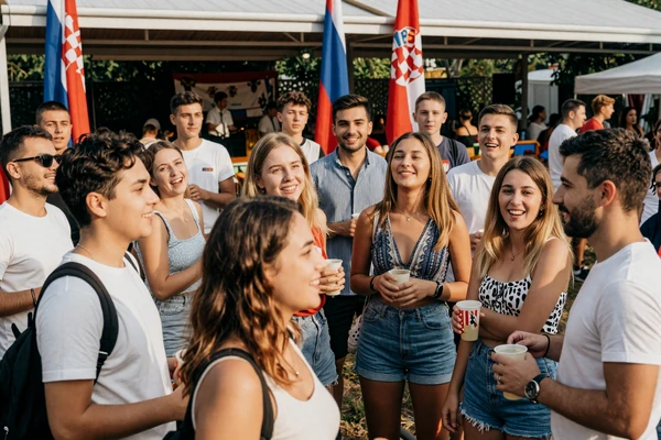 Balkan singles at community festival gathering